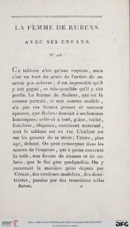 La Femme de Rubens avec ses enfans (No. 498)