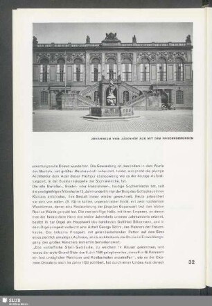 Johanneum vom Jüdenhof aus mit dem Friedensbrunnen