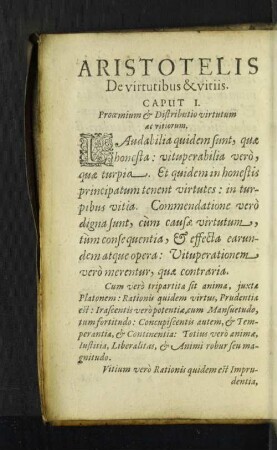 Aristotelis De virtutibus & vitiis.