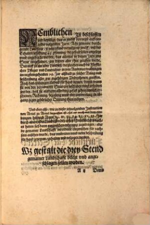 Instruction unnd Ordnung gemainer Landtschafft deß Fürstenthumbs Obern und Nidern Bayrn ... Wie sich ein jeder Landtseß Geistlichs oder Weltlichs Stands mit Anlegen, beschreiben unnd einbringen der jüngst zu München bewilligter acht Steur anlag, so sich im 78. Jar anfangen werden, halten soll