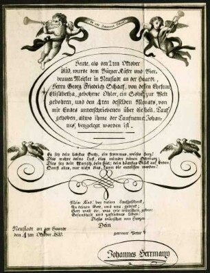 Taufbrief 1810