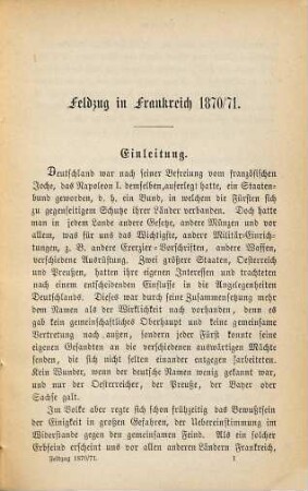Geschichte des deutsch-französischen Krieges : 1870 und 1871