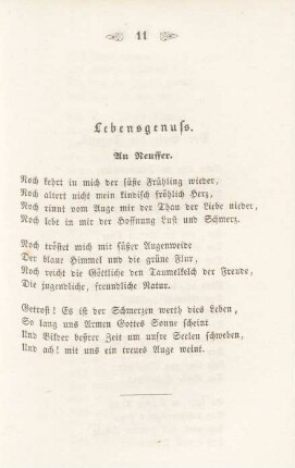 Lebensgenuss. : An Neuffer.