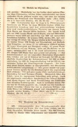 VI. Medicin im Allgemeinen.