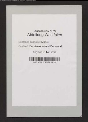 Ablösung einer Abgabe (Leibgewinngeld) durch den Apotheker Lemmer in Castrop