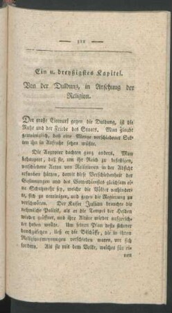Ein u. dreyßigstes Kapitel - Sieben u. dreyßigstes Kapitel