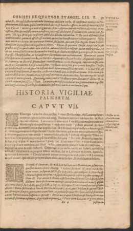 Historia Vigiliae Palmarum.