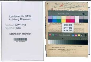 Entnazifizierung Heinrich Schneider , geb. 05.05.1906 (Weber)