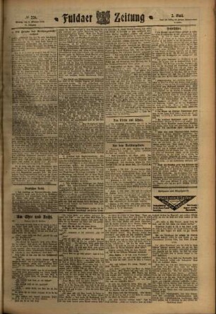 Zweite Ausgabe vom Montag, den 03. Oktober 1910.