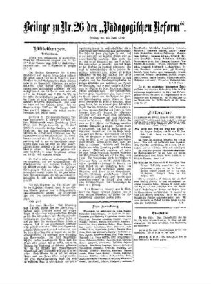 Mitteilungen : Beilage zu No. 26 der Pädagogischen Reform