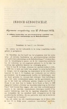 Algemeene vergadering van 27 Februari 1872