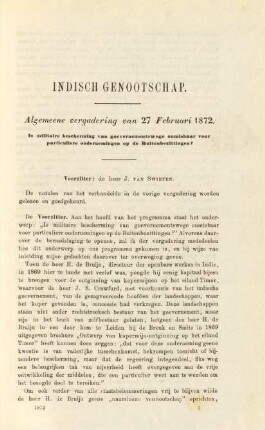 Algemeene vergadering van 27 Februari 1872