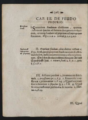 Cap. III. De Feudo Proprio.
