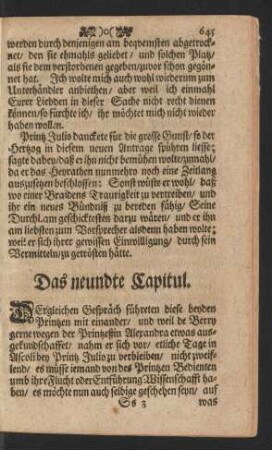 Das neundte Capitul