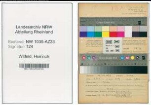Entnazifizierung Heinrich Witfeld , geb. 10.10.1902 (Arbeiter)