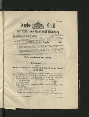 No. 195, 31. Dezember 1904.
