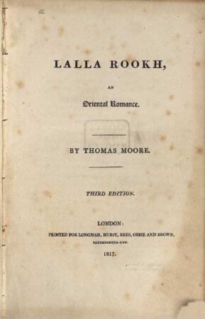 Lalla Rookh : an oriental Romance
