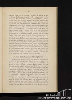 7. Die Einteilung des Küchengartens.