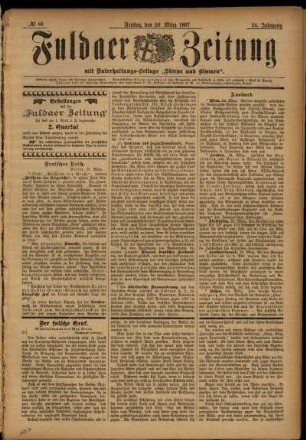 Ausgabe vom Freitag, den 26. März 1897.