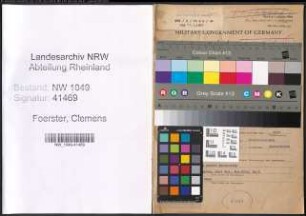 Entnazifizierung Clemens Foerster , geb. 29.10.1895 (Schlosser)