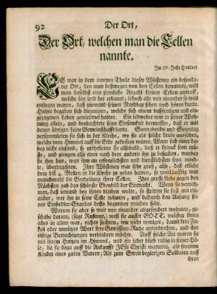 Der Ort, welcher man die Cellen nannte