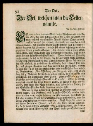 Der Ort, welcher man die Cellen nannte