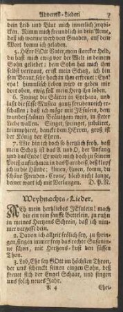 Weyhnachts-Lieder