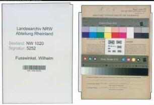 Entnazifizierung Wilhelm Fusswinkel , geb. 05.11.1894 (Inspektor)