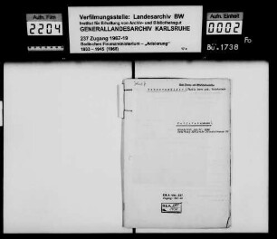Schwarzwälder, Thekla Sara geb. Weinheimer in Karlsruhe Lagerbuch-Nr. 1646 Karlsruhe