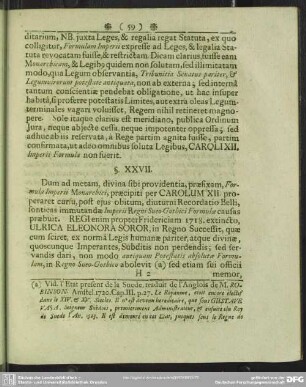 § XXVII. Sub Ulrica