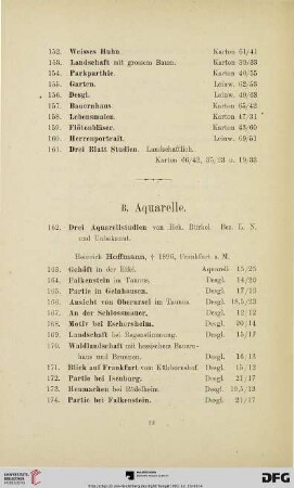 B. Aquarelle (Nr. 162 - 269)