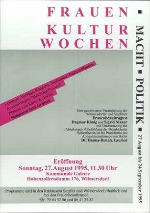 Frauen Kultur Wochen
