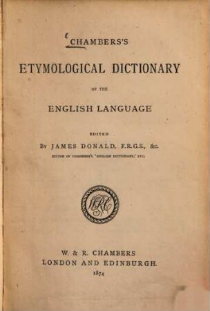 Chambers's Etymological Dictionary of the English Language