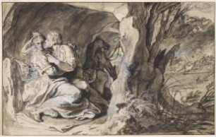 Aeneas und Dido in der Höhle