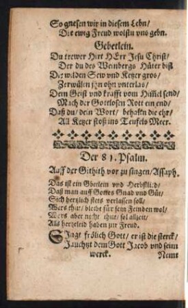 Der 81. Psalm. - Der 90. Psalm.