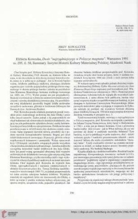 58: [Rezension von: Elżbieta Kowecka, Dwór "najrządniejszego w Polszcze magnata"]