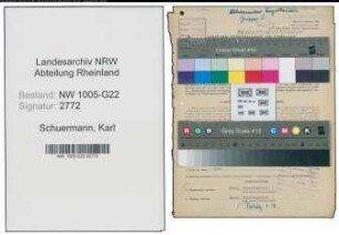 Entnazifizierung Karl Schuermann , geb. 20.11.1887 (Haendler)