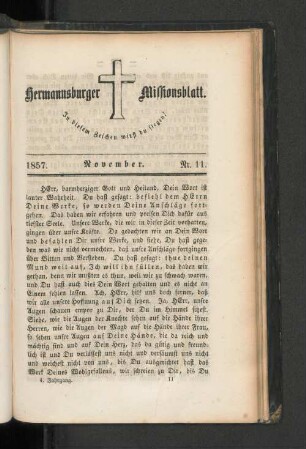 Nr. 11. November. 1857.