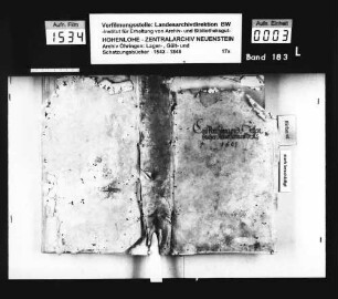 Lager- und Gültbuch über das Amt Ingelfingen, renoviert durch Laurentius Schöll, Amtskeller zu Weikersheim: Crispenhofen und Hettenbach.