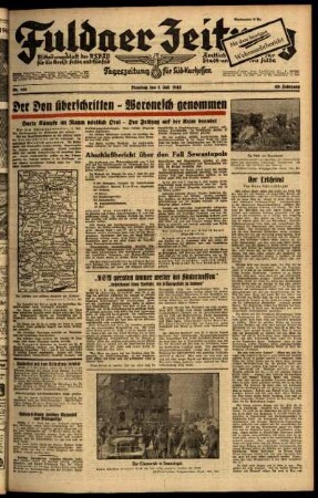 Ausgabe vom Dienstag, den 07. Juli 1942.