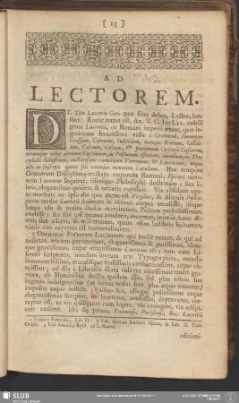 Ad Lectorem