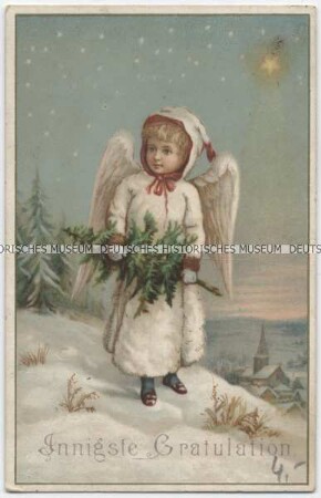 Weihnachtskarte mit Adressangabe