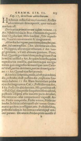 Cap. 17, de rectione adverbiorum.
