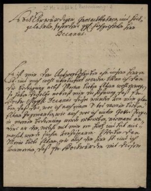 Brief von Georg Herrmann Rübenkönig an Friedrich Lucae