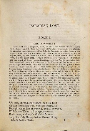 The poetical works of John Milton : Paradise lost and Paradise regained