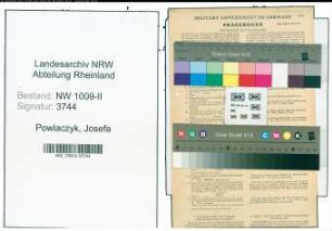 Entnazifizierung Josefa Powlaczyk , geb. 19.09.1906 (Pflegerin)