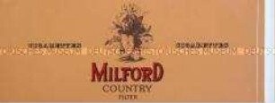 Werbeaufkleber für "Milford"-Zigaretten