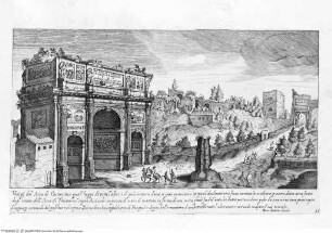Vestigi delle antichità di Roma, Tivoli, Pozzuolo e altri luochi, Tafel 15: Vestigij del Arco di Costantino ...