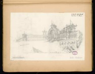 Rennbahngebäude Monatskonkurrenz Oktober 1880: Perspektivische Ansicht