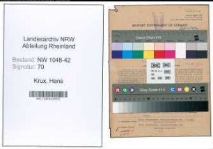 Entnazifizierung Hans Krux , geb. 19.09.1896 (Bueroleiter)